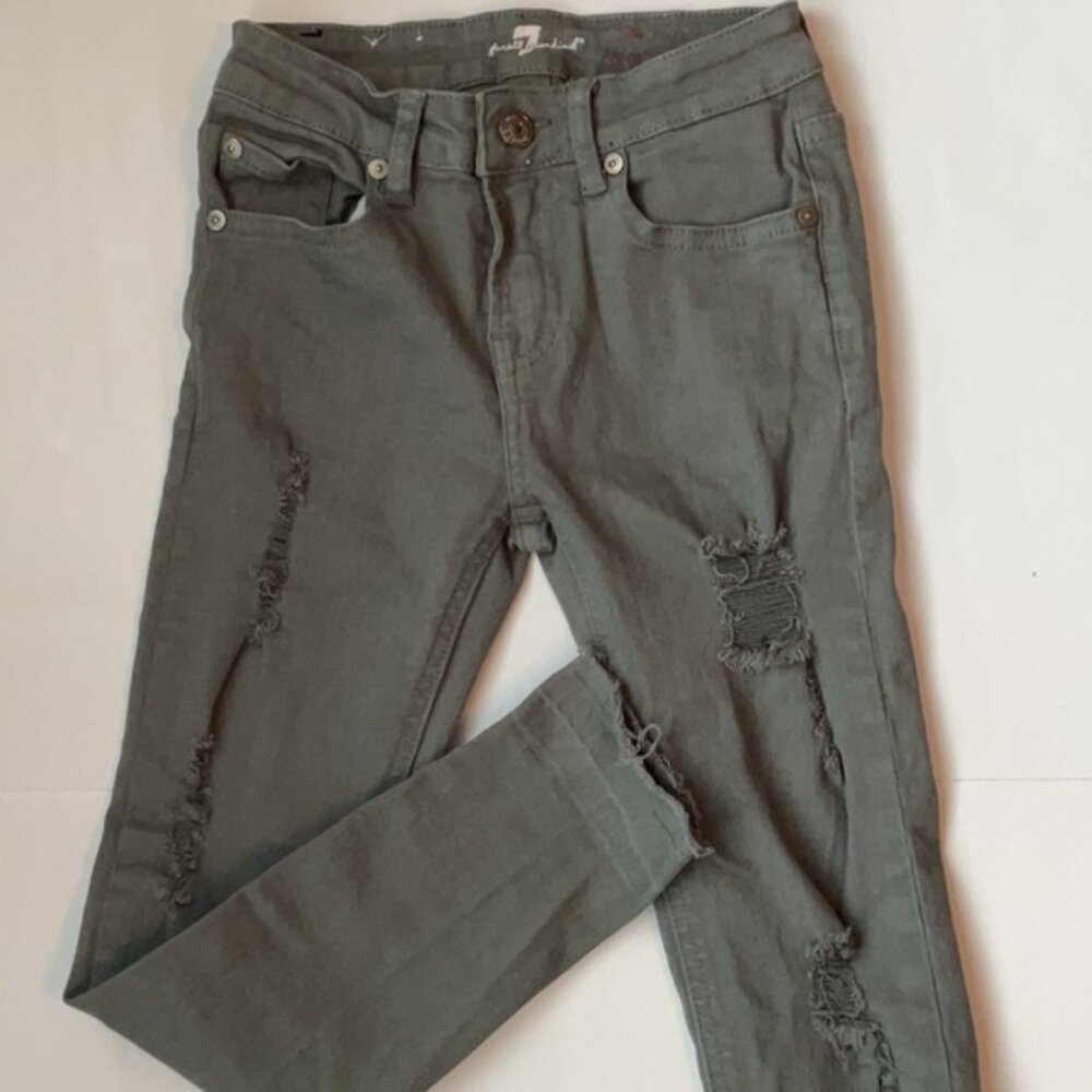 7 For All Mankind Distressed Skinny Jeans